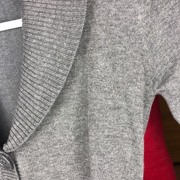 Wet Seal Grey 3/4 Sleeve Tie Cardigan (XS) - Picture 3 of 3